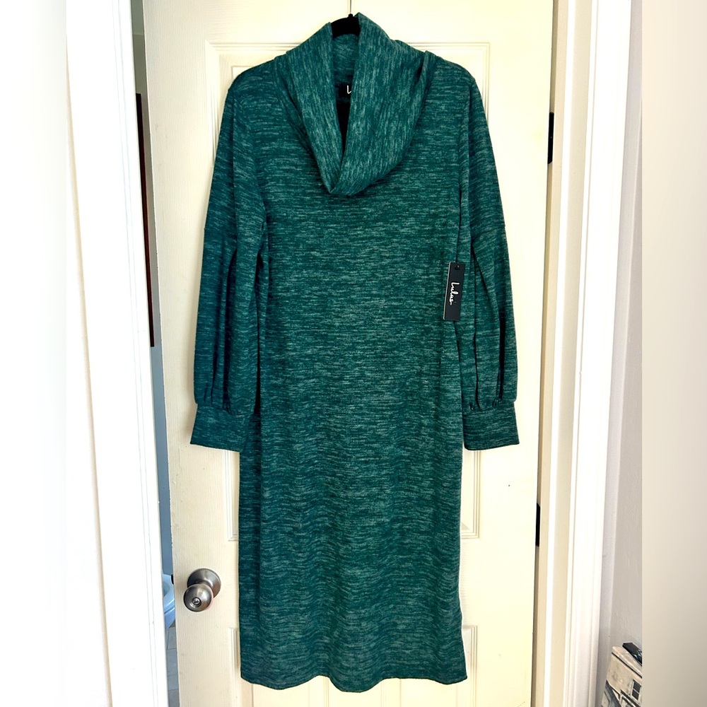Lulu’s cowelneck sweater dress. Never worn.